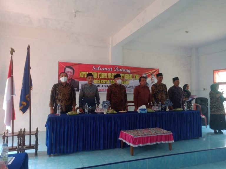 Pengukuhan Forum Masyarakat Rejang Sekecamatan Lais di Desa Talang Rasau dihadiri Tuan Malim Paduko Rajo