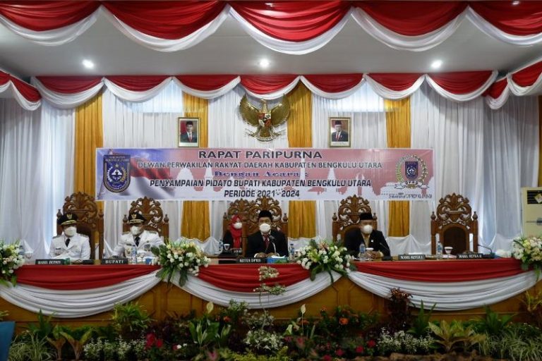 Paripurna DPRD BU Dengan Agenda Penyampaian Pidato Bupati Periode 2021-2024